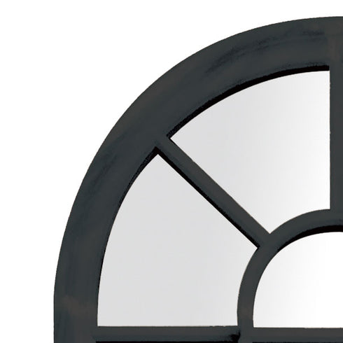 Romeo Arch Matt Black Wall Mirror