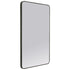 Asa Modern Minimalist Rounded Corners Black Metal Frame Wall Mirror