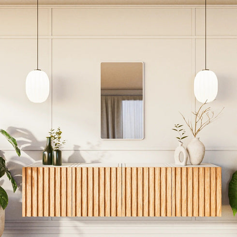 Evea White Wall Mirror