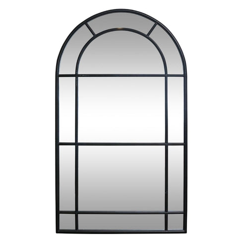 Maxwell Arched Black Wall Mirror