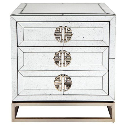 Virgil Mirrored Bedside Table
