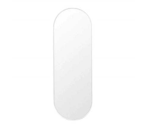Bjorn Bright White Oval Wall Mirror
