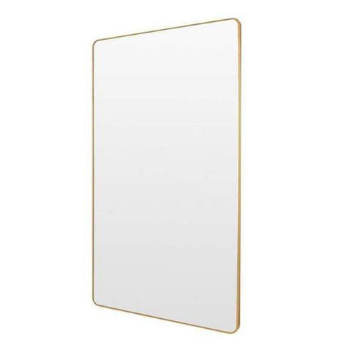 Flynn Brass Curve Rectangular Mirror