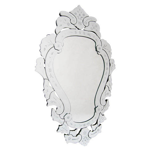 Venetian Frameless Scroll Wall Mirror