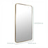 Albin Radius Rectangle Satin Brass Wall Mirror