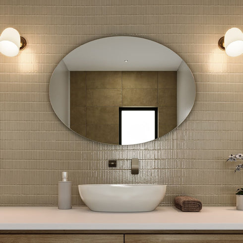 Cody Polished Oval Bathroom Mirror