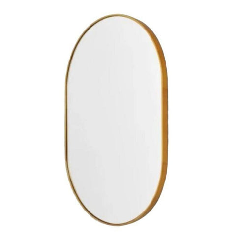 Bjorn Brass Oval Wall Mirror