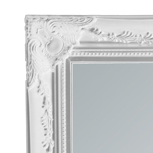 Felicity Ornate Brushed White Wall Mirror