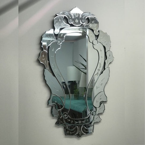 Venetian Frameless Scroll Wall Mirror