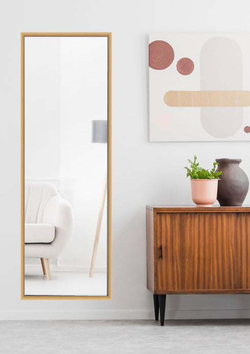 Oliver Light Wood Large Wall Mirror