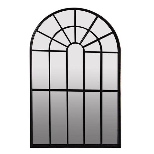 Barclay Arched Black Outdoor Wall Mirror