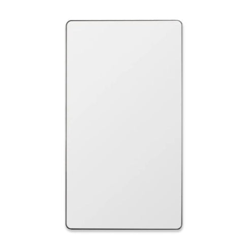 Flynn Black Curve Rectangular Mirror