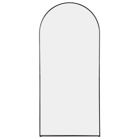 Alvina Arched Black Wall Mirror