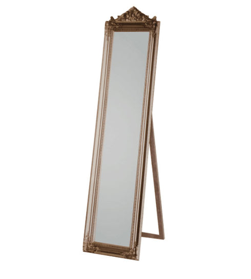 Evelyn Ornate Champagne Standing Mirror