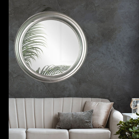 Thompson Soft Champagne Round Mirror