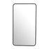 Albin Radius Rectangle Black Wall Mirror