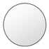 Simplicity Black Round Wall Mirror