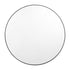 Asa Minimalistic Modern Black Metal Frame Round Mirror