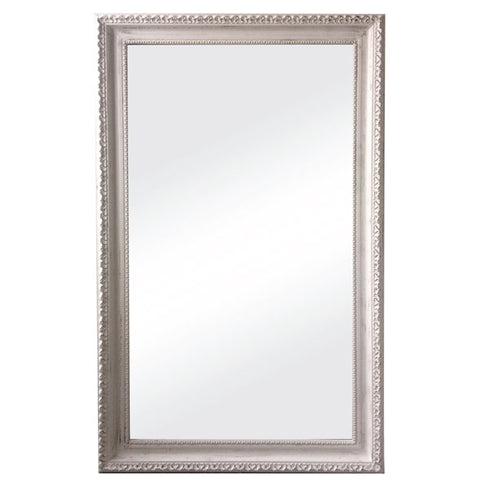 Charlotte Ornate Brushed White Wall Mirror