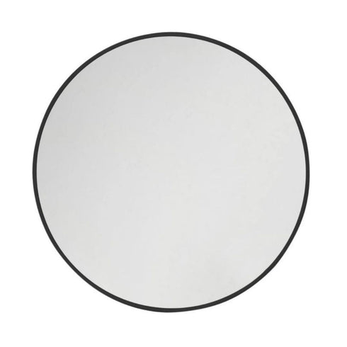 Osric Black Round Mirror