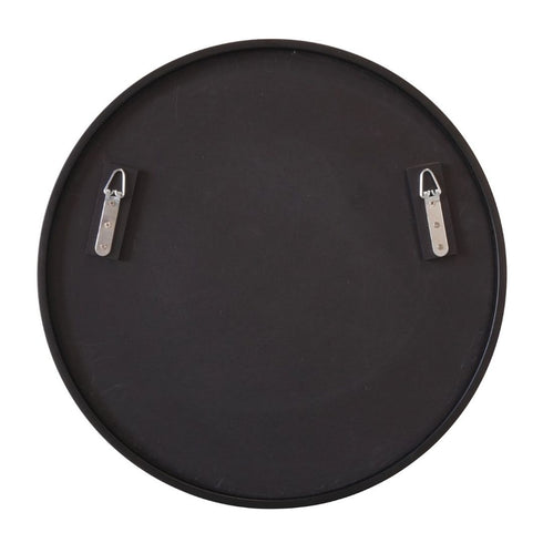 Osric Black Round Mirror