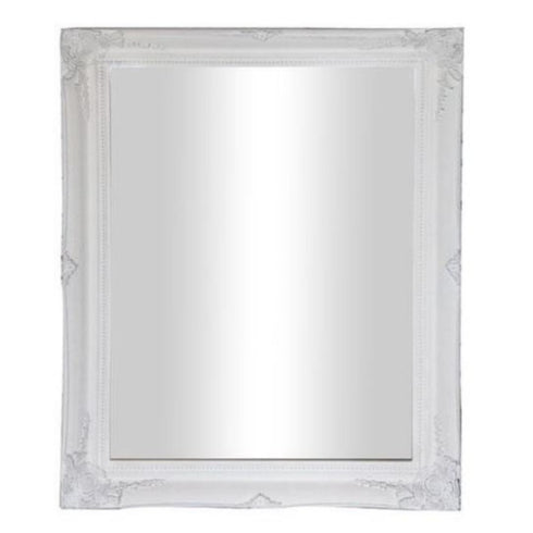 Felicity Ornate Brushed White Wall Mirror