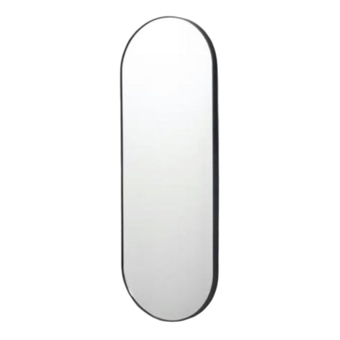 Bjorn Black Oval Wall Mirror
