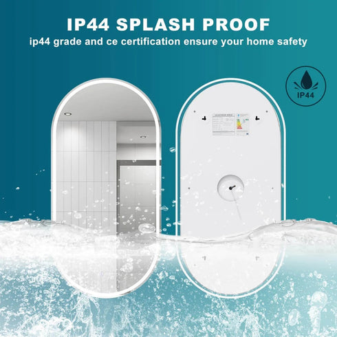 Alyn Anti-fog Oval Back And Front LED Bathroom Wall Mirror