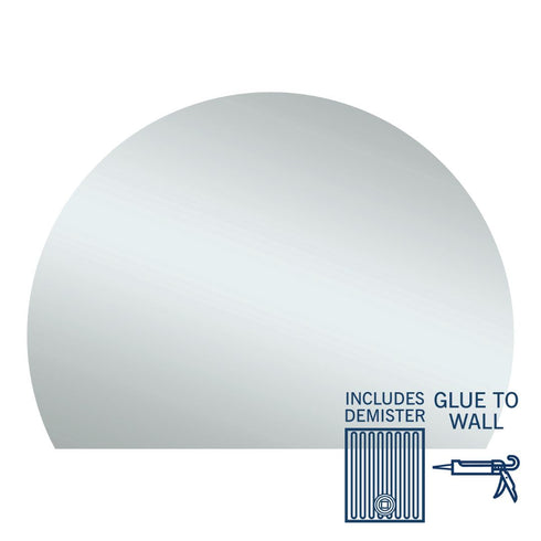 Hamilton D-shaped Bathroom Wall Mirror