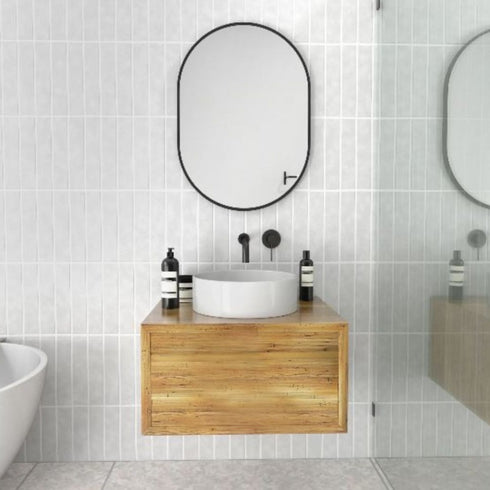 Aaden Pill Black Wall Mirror