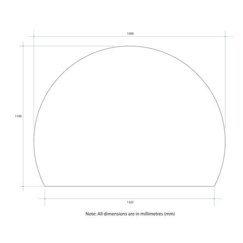 Hamilton D-shaped Bathroom Wall Mirror