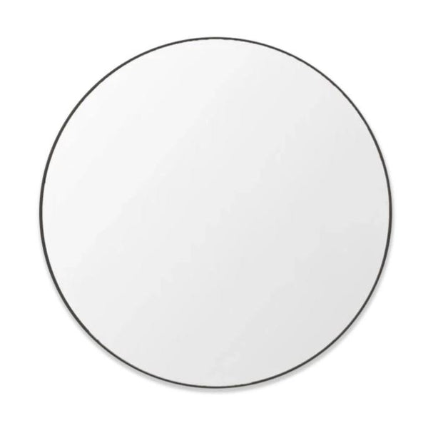 Flynn Matt Black Round Wall Mirror