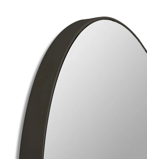 Flynn Matt Black Round Wall Mirror