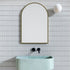 Apsel Arch Brushed Brass Wall Mirror
