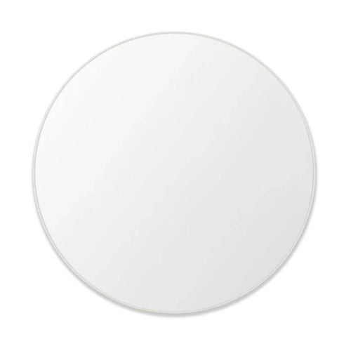 Flynn Matt White Round Wall Mirror
