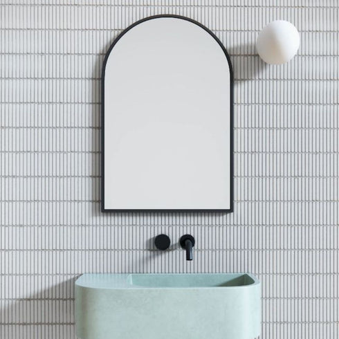 Apsel Arch Black Wall Mirror
