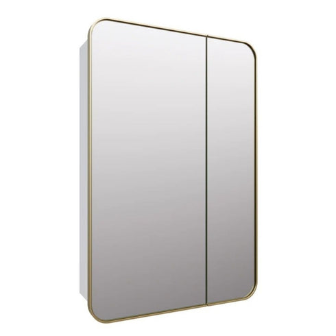 Zivile Rectangle Brass Mirror Cabinet