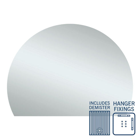 Hamilton D-shaped Bathroom Wall Mirror