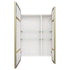Zivile Rectangle Brass Mirror Cabinet