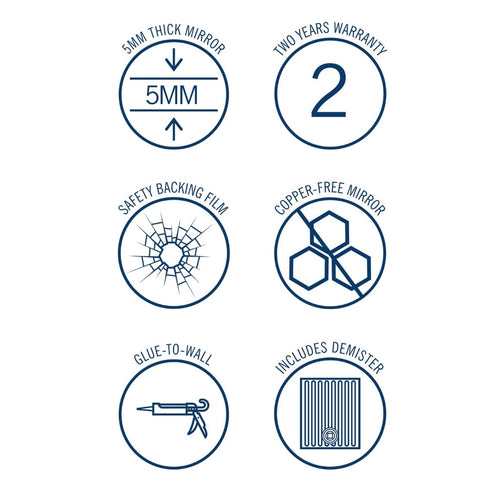 Rio Round Polished Edge Bathroom Mirror