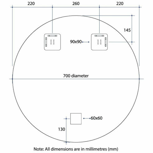 Kent Bevelled Round Wall Mirror