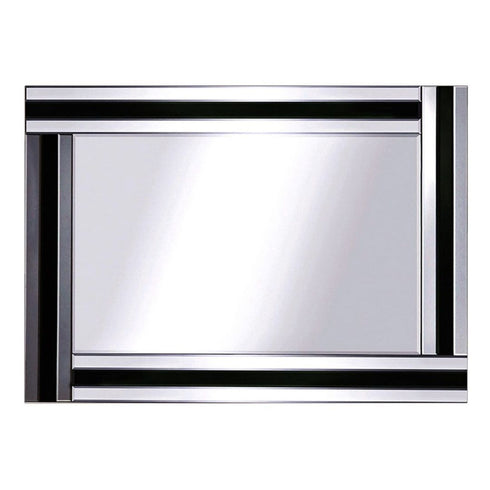 Neptune Rectangular Black Wall Mirror