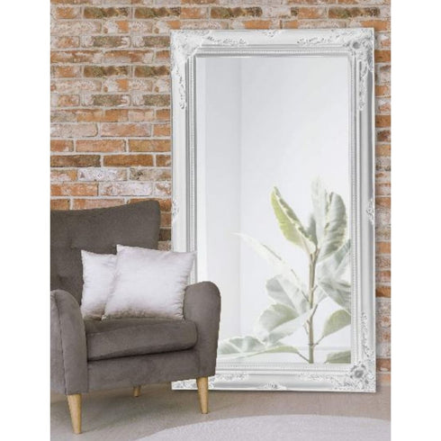 Felicity Ornate Brushed White Wall Mirror