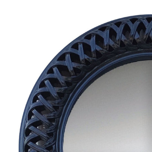 Albus Black Round Wall Mirror