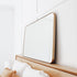 Albin Radius Rectangle Satin Brass Wall Mirror