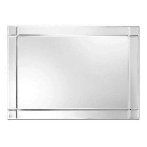 Benton Premium Silver Large Mirrored Border Wall Mirror