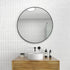 Osric Black Round Mirror