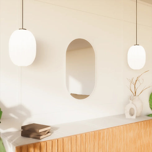 Cyne Pill White Wall Mirror