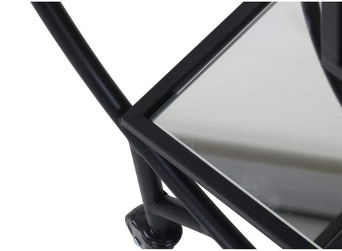 Calder Black Mirrored Bar Trolley