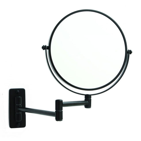 Ablaze Matte Black Round Shaving Mirror